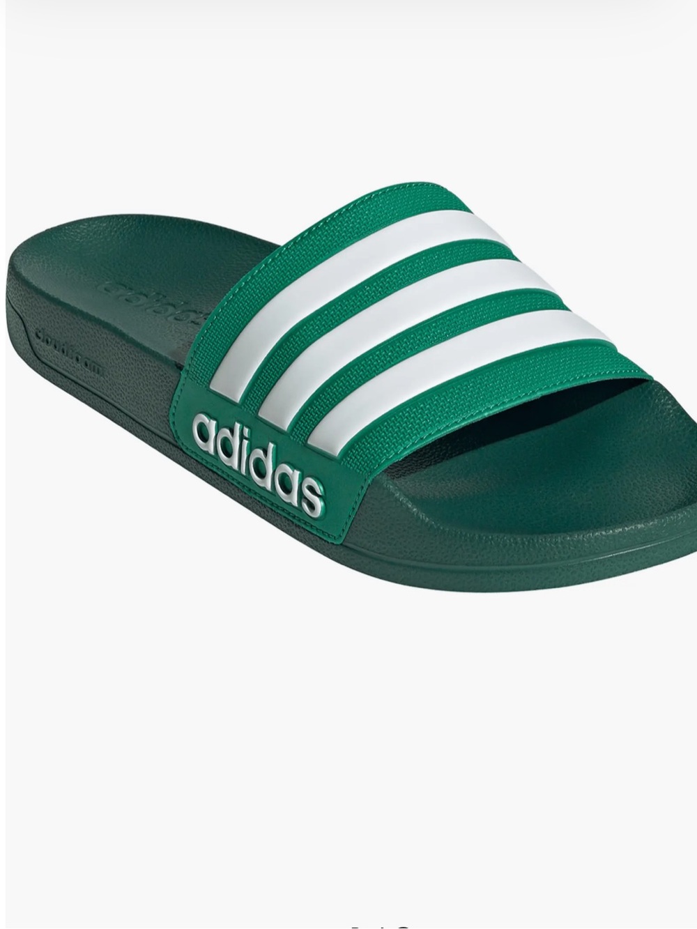 adidas Green and White Slide Sandal